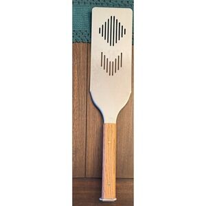 Vintage Stainless Steel Oversized Spatula Wood Handle Grilling Turner 15.5"